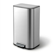 Cefito Kitchen Trash Can 40L Pedal Bins Rubbish Bin Steel with Soft Close Lid, Removable Inner Bucket, RB-40L-1C-GY