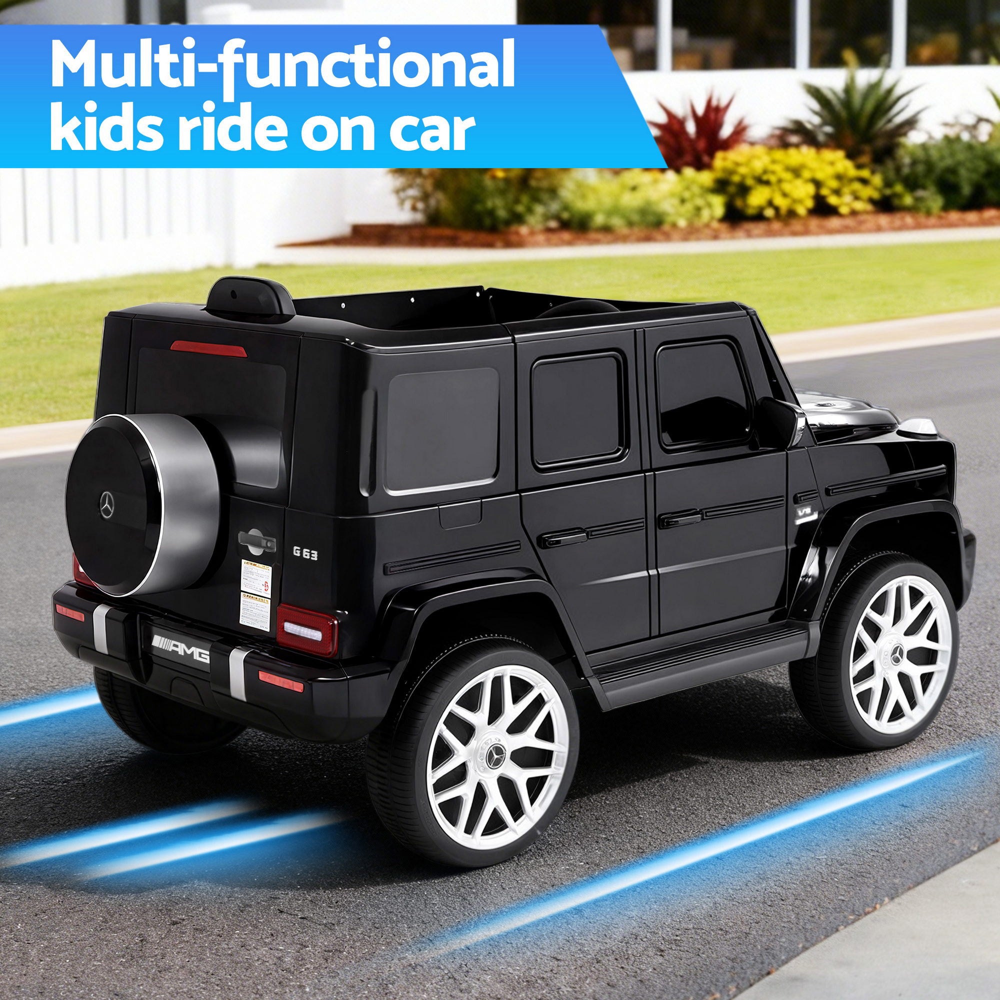 Kids Electric Ride On Car Mercedes-Benz Licensed AMG G63 Toy Cars 12V Black RCAR-AMG63-12V-BK