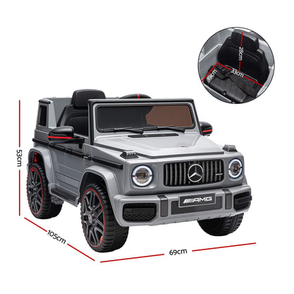 Kids Electric Ride On Car G63 Toy Cars Remote Control Grey RCAR-AMG63-LS-GY