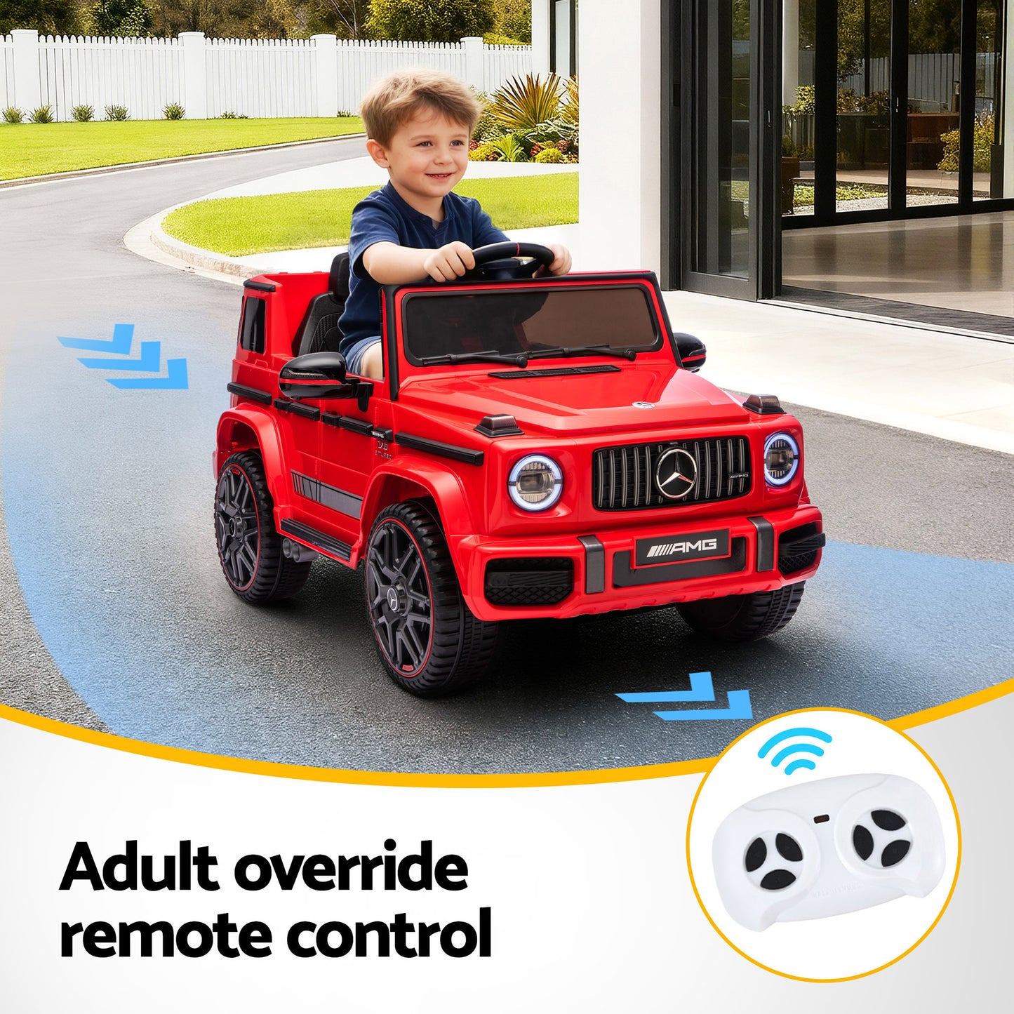 Kids Electric Ride On Car G63 Toy Cars Remote Control Red RCAR-AMG63-LS-RD