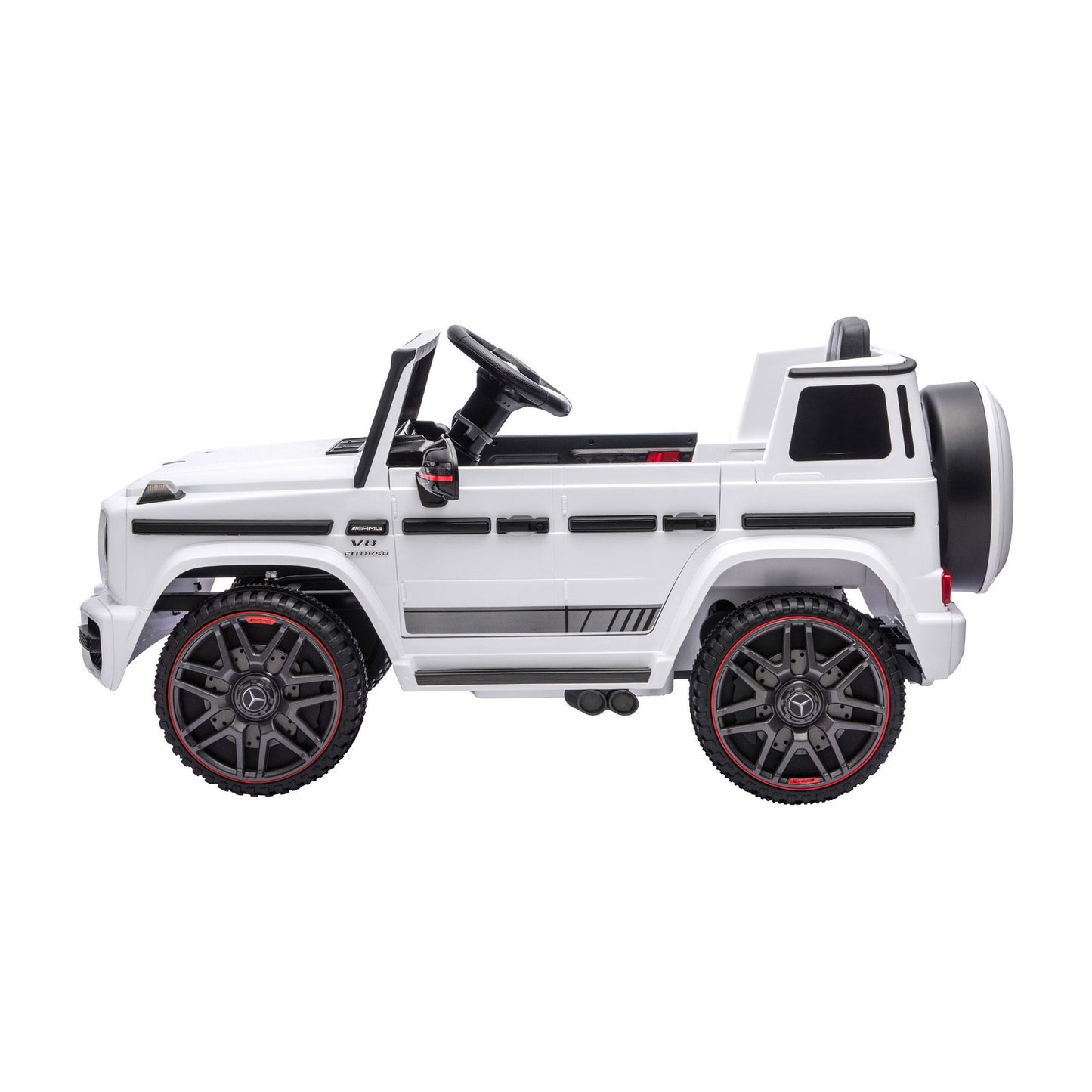 Kids Electric Ride On Car G63 Toy Cars Remote Control White RCAR-AMG63-LS-WH