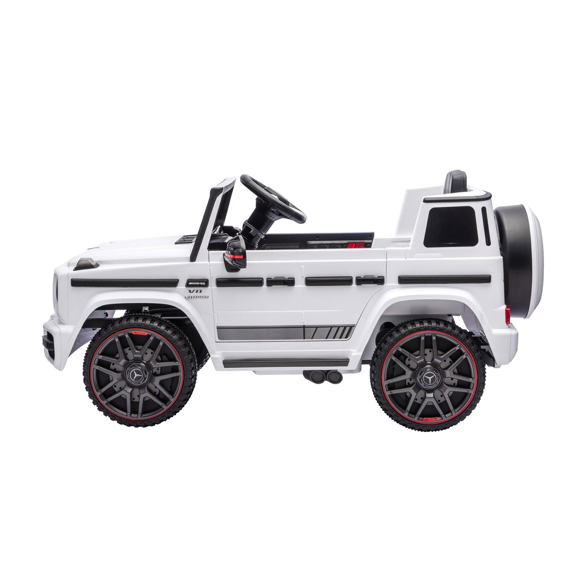 Kids Electric Ride On Car G63 Toy Cars Remote Control White RCAR-AMG63-LS-WH