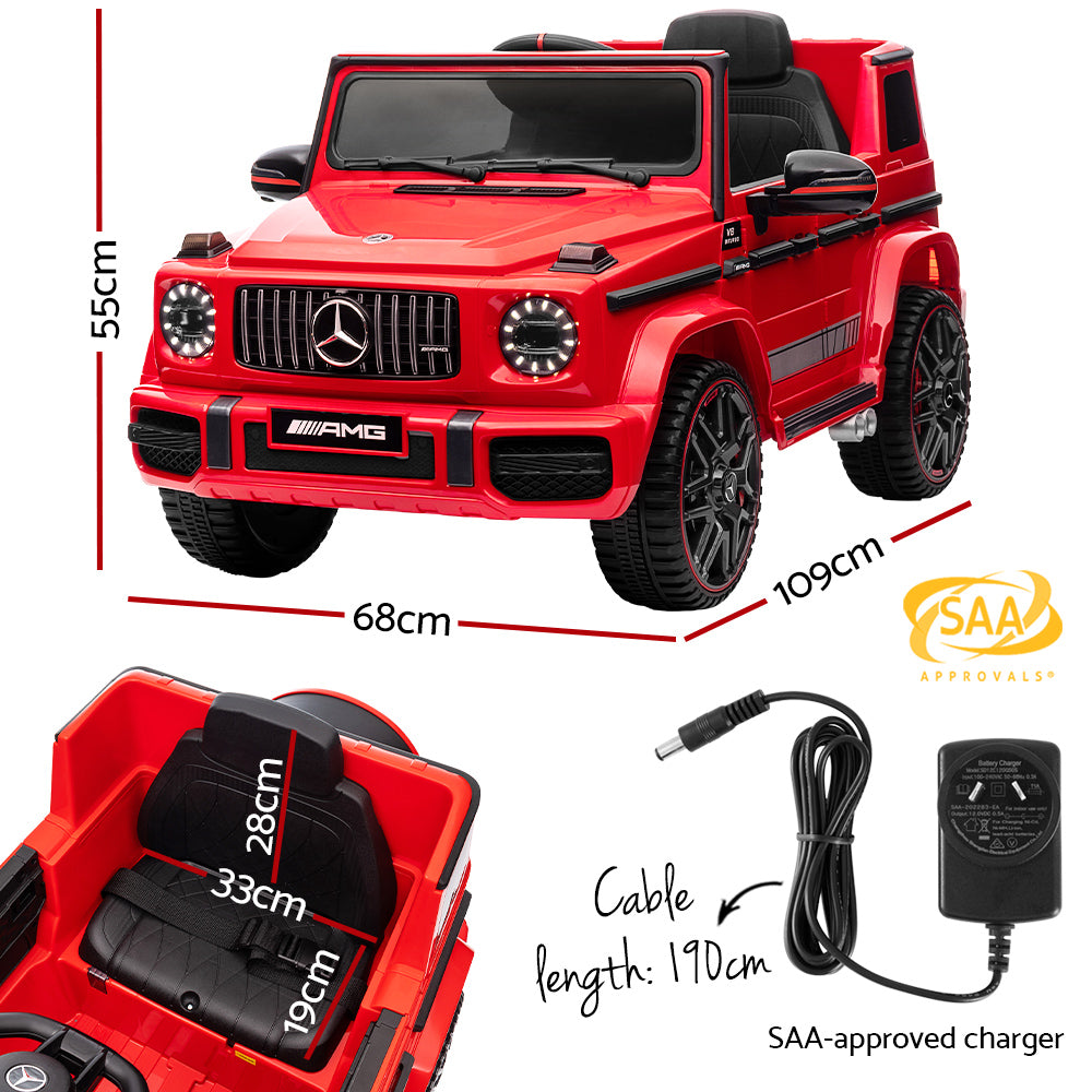 Kids Electric Ride On Car Mercedes-Benz Licensed AMG G63 Toy Cars Remote Red RCAR-AMG63-RD