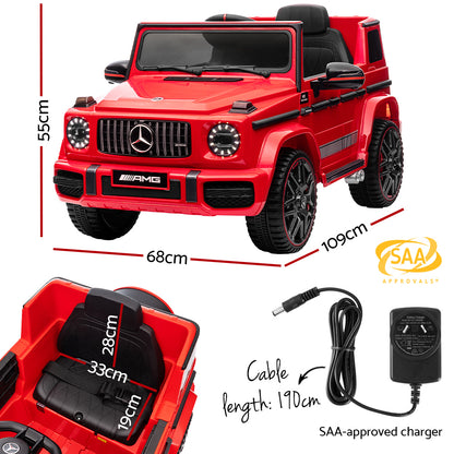 Kids Electric Ride On Car Mercedes-Benz Licensed AMG G63 Toy Cars Remote Red RCAR-AMG63-RD