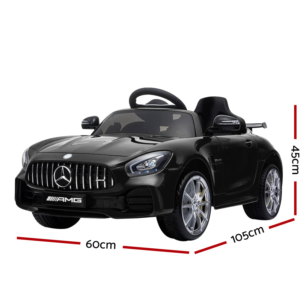 Kids Electric Ride On Car Mercedes-Benz AMG GTR Licensed Toy Cars 12V Black RCAR-AMGGTR-BK