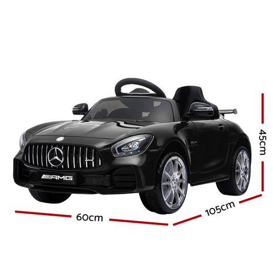 Kids Electric Ride On Car Mercedes-Benz AMG GTR Licensed Toy Cars 12V Black RCAR-AMGGTR-BK