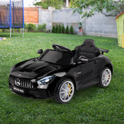 Kids Electric Ride On Car Mercedes-Benz AMG GTR Licensed Toy Cars 12V Black RCAR-AMGGTR-BK
