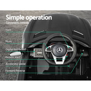 Kids Electric Ride On Car Mercedes-Benz AMG GTR Licensed Toy Cars 12V Black RCAR-AMGGTR-BK