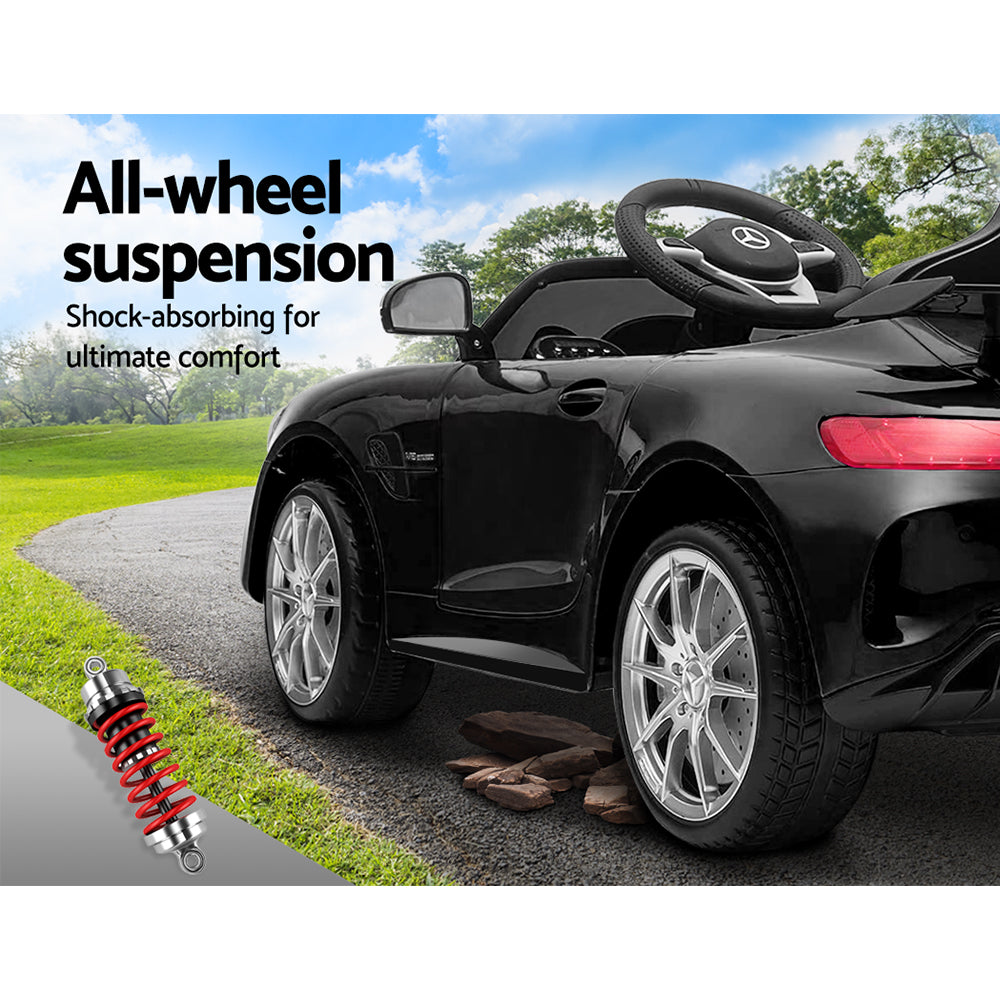 Kids Electric Ride On Car Mercedes-Benz AMG GTR Licensed Toy Cars 12V Black RCAR-AMGGTR-BK