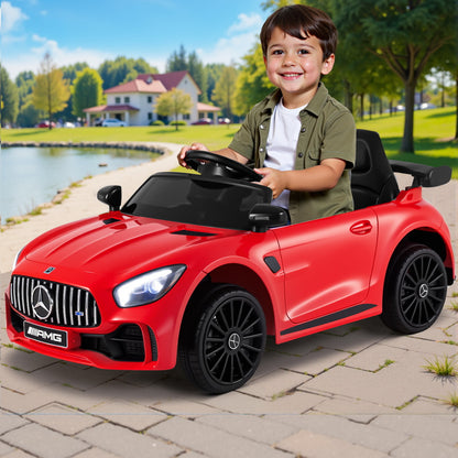 Kids Electric Ride On Car Mercedes-Benz AMG GTR Licensed Toy Cars Remote Red RCAR-AMGGTR-S-RD