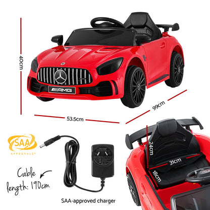 Kids Electric Ride On Car Mercedes-Benz AMG GTR Licensed Toy Cars Remote Red RCAR-AMGGTR-S-RD