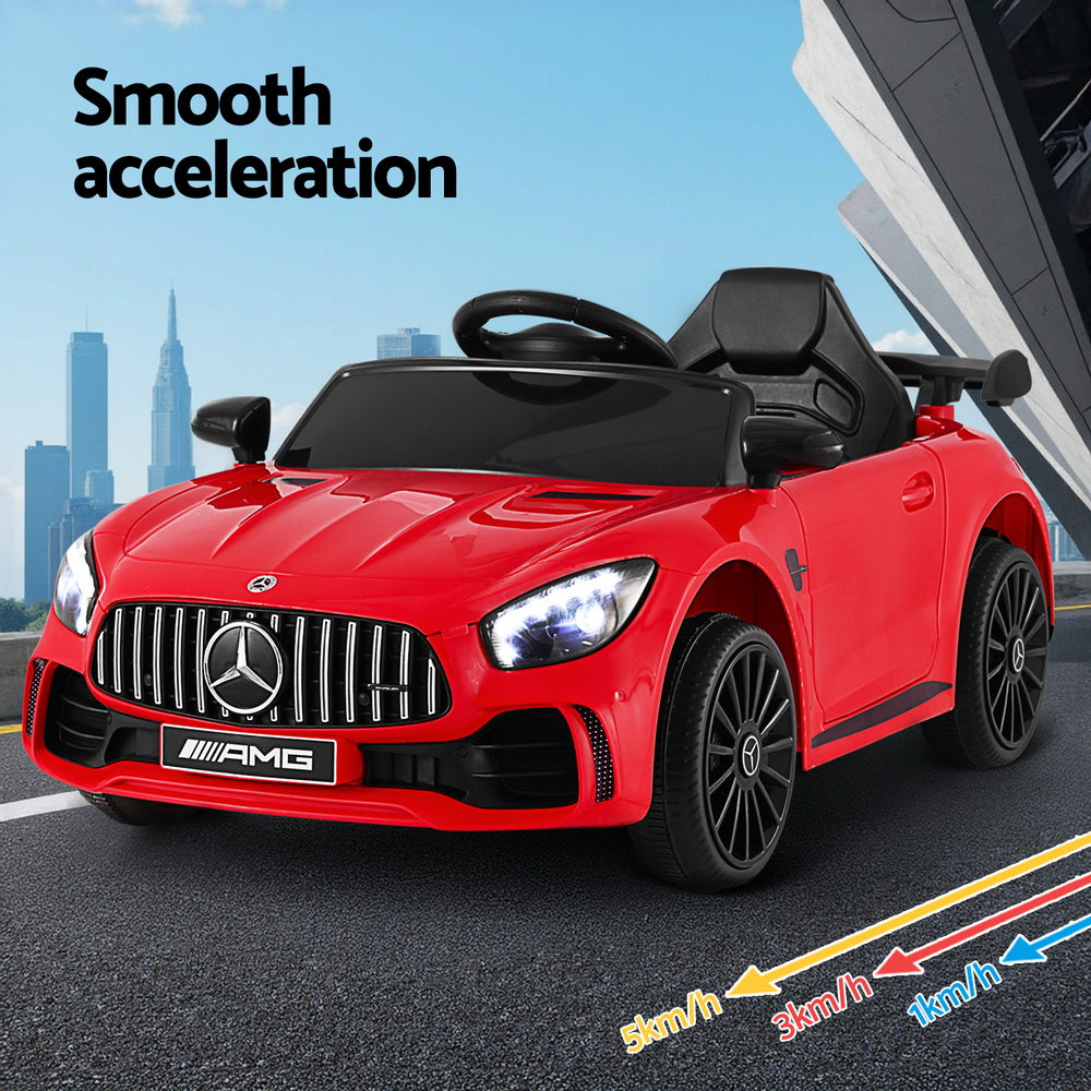 Kids Electric Ride On Car Mercedes-Benz AMG GTR Licensed Toy Cars Remote Red RCAR-AMGGTR-S-RD