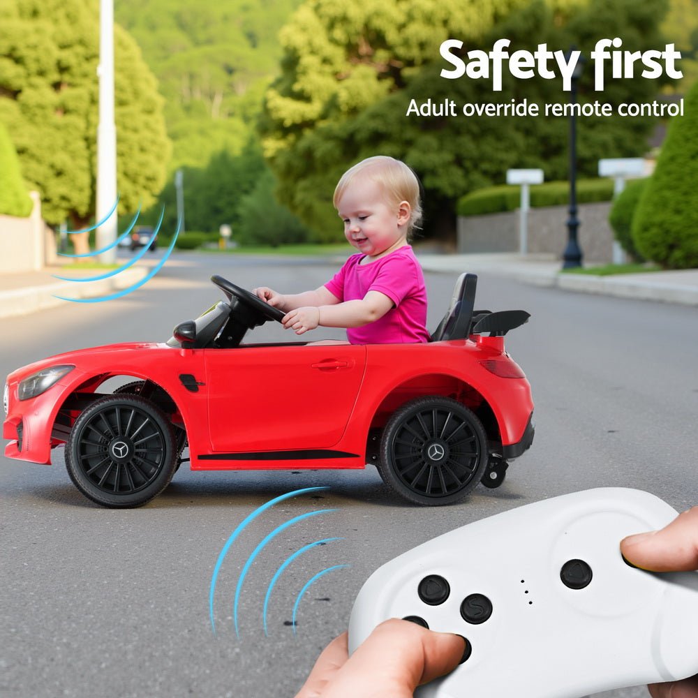 Kids Electric Ride On Car Mercedes-Benz AMG GTR Licensed Toy Cars Remote Red RCAR-AMGGTR-S-RD