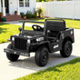 Rigo Kids Electric Ride On Car Jeep Military Off Road Toy Cars Remote 12V Black RCAR-ARMYJEP-BK