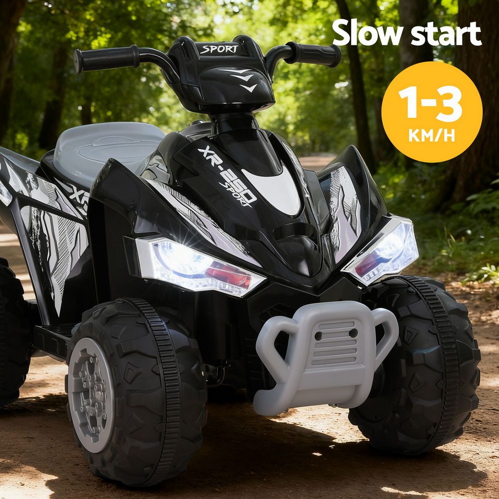Rigo Kids Ride On Car ATV Quad Motorbike Electric Outdoor Toys 12V Black RCAR-ATV-XL-BK
