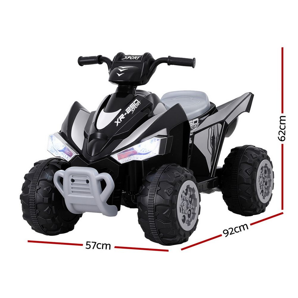 Rigo Kids Ride On Car ATV Quad Motorbike Electric Outdoor Toys 12V Black RCAR-ATV-XL-BK