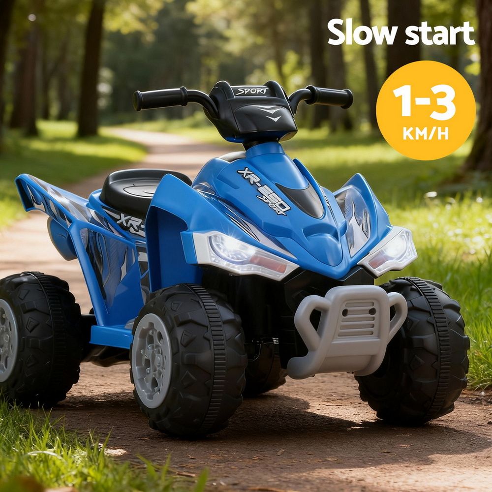 Rigo Kids Ride On Car ATV Quad Motorbike Electric Outdoor Toys 12V Blue RCAR-ATV-XL-BU