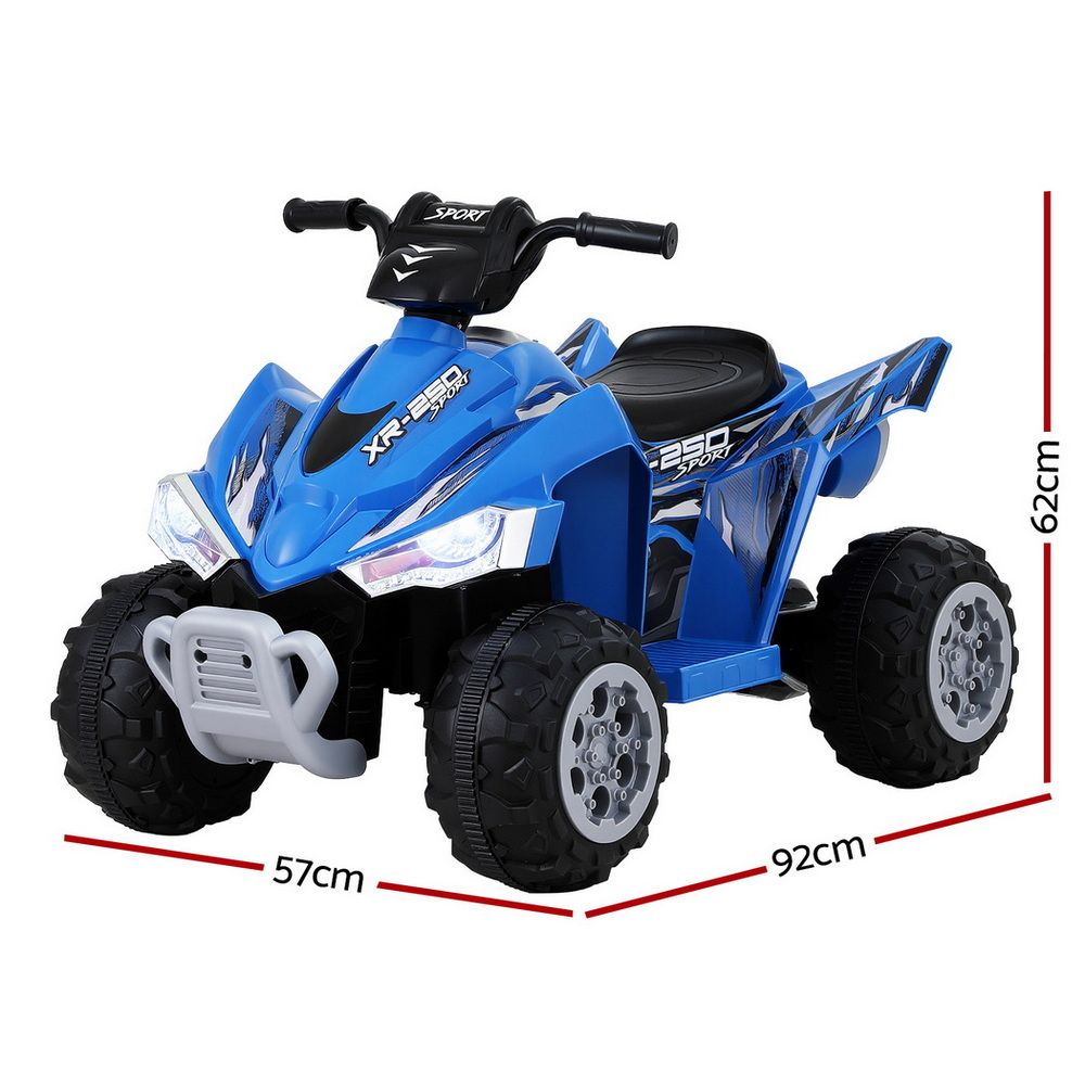 Rigo Kids Ride On Car ATV Quad Motorbike Electric Outdoor Toys 12V Blue RCAR-ATV-XL-BU