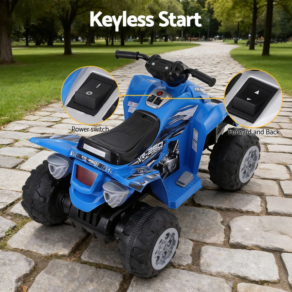 Rigo Kids Ride On Car ATV Quad Motorbike Electric Outdoor Toys 12V Blue RCAR-ATV-XL-BU