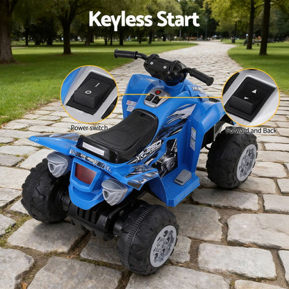 Rigo Kids Ride On Car ATV Quad Motorbike Electric Outdoor Toys 12V Blue RCAR-ATV-XL-BU