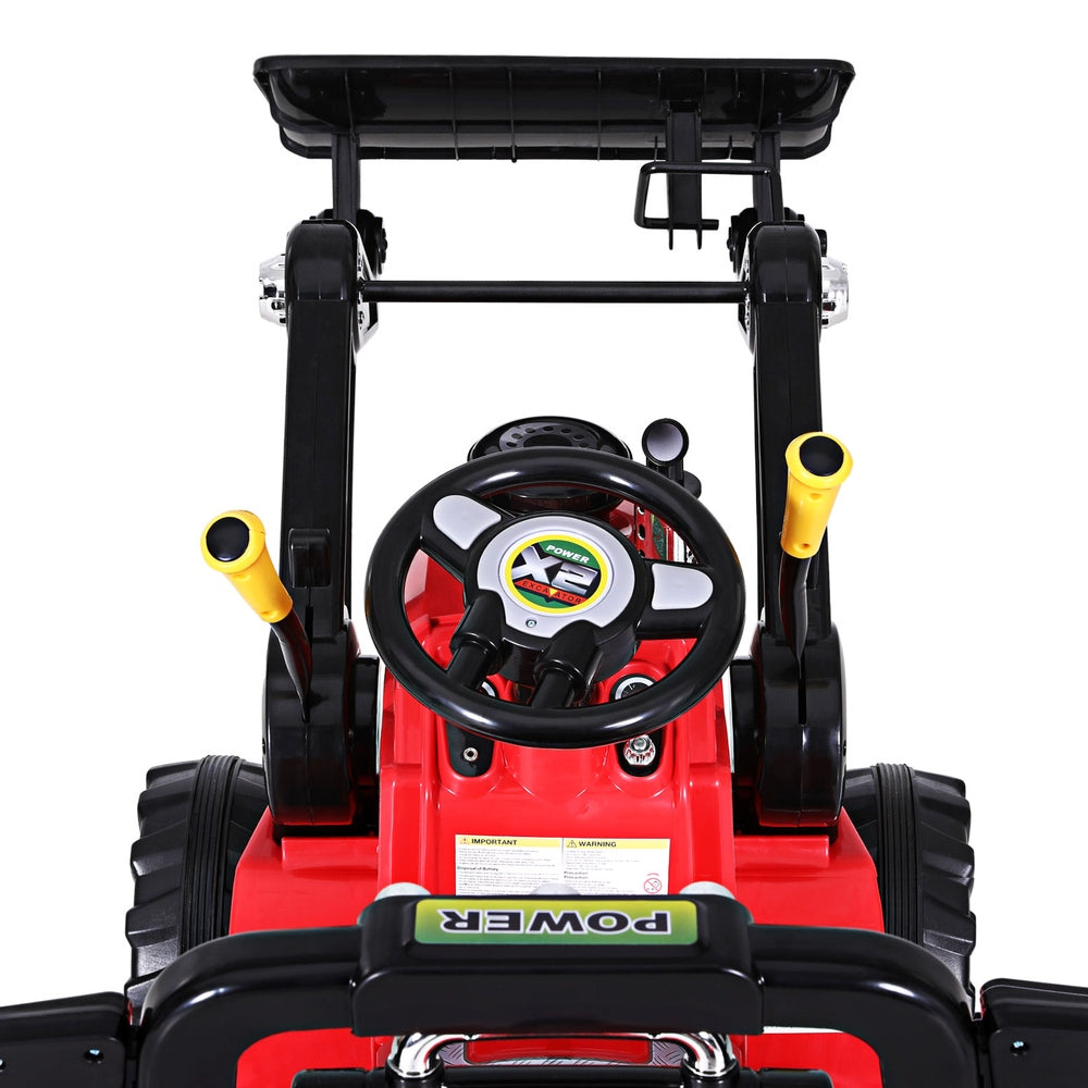 Rigo Kids Electric Ride On Car Bulldozer Digger Loader Remote 6V Red RCAR-BULLDOZER-RD