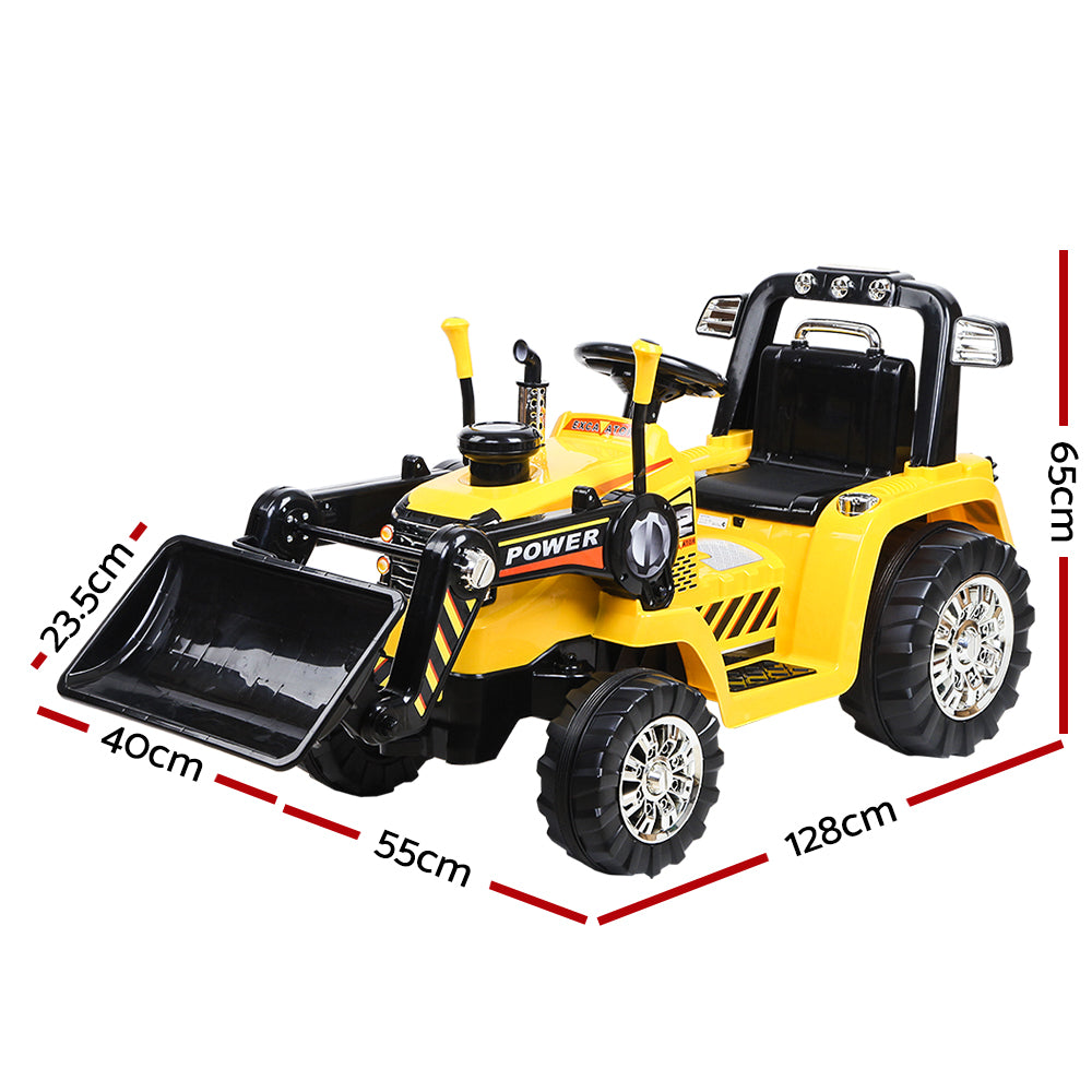 Rigo Kids Electric Ride On Car Bulldozer Digger Loader Remote 6V Yellow RCAR-BULLDOZER-YL