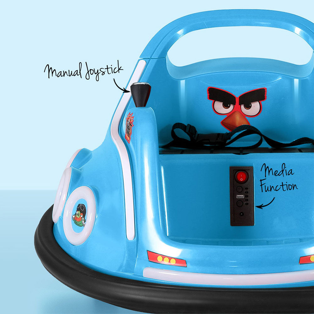 Kids Ride On Car Bumper Electric Toys Cars Light Remote Angry Birds Sticker Blue RCAR-BUMPER-BU