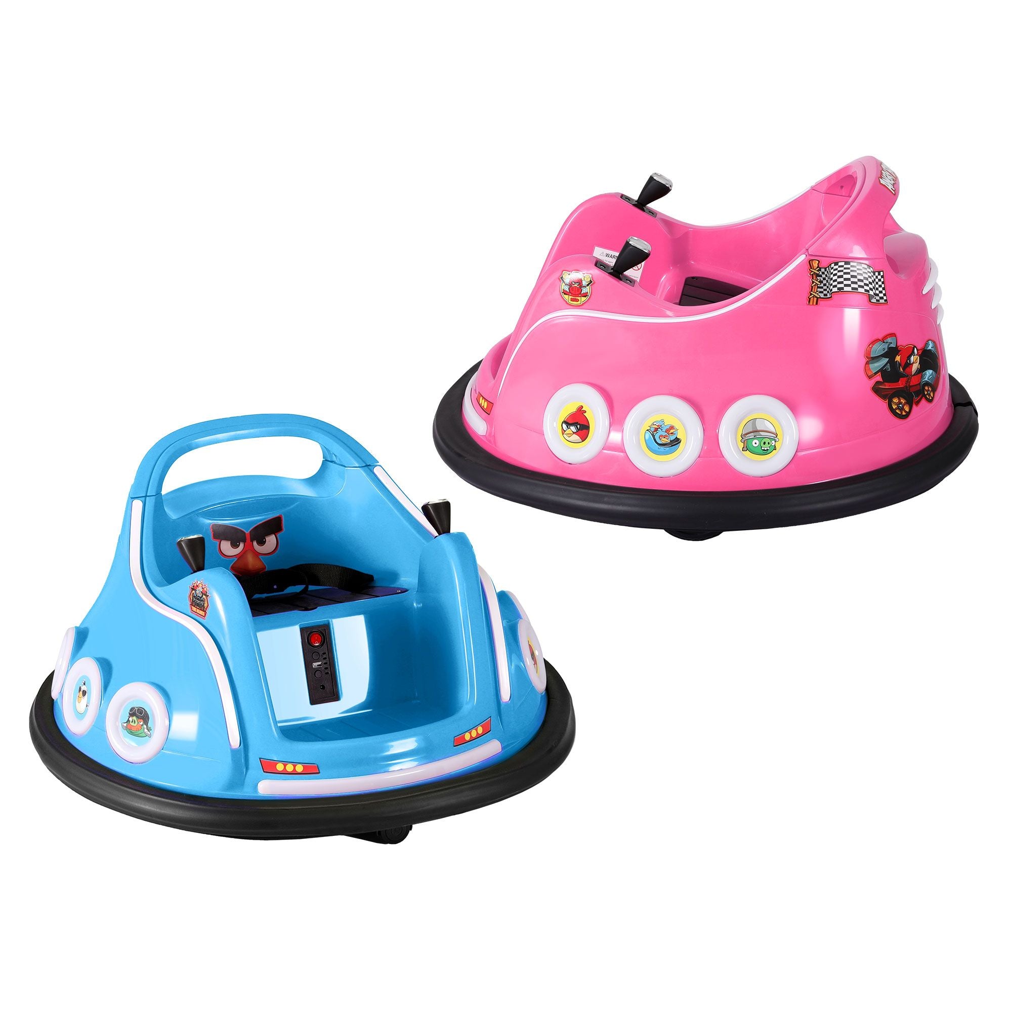 Kids Ride On Car Bumper Electric Toys Cars with Remote Control Stickers Light Blue Pink RCAR-BUMPER-BUXPK