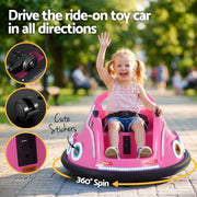 Kids Ride On Car Bumper Electric Toys Cars with Remote Control Stickers Light Blue Pink RCAR-BUMPER-BUXPK