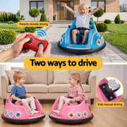 Kids Ride On Car Bumper Electric Toys Cars with Remote Control Stickers Light Blue Pink RCAR-BUMPER-BUXPK
