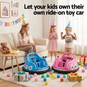 Kids Ride On Car Bumper Electric Toys Cars with Remote Control Stickers Light Blue Pink RCAR-BUMPER-BUXPK