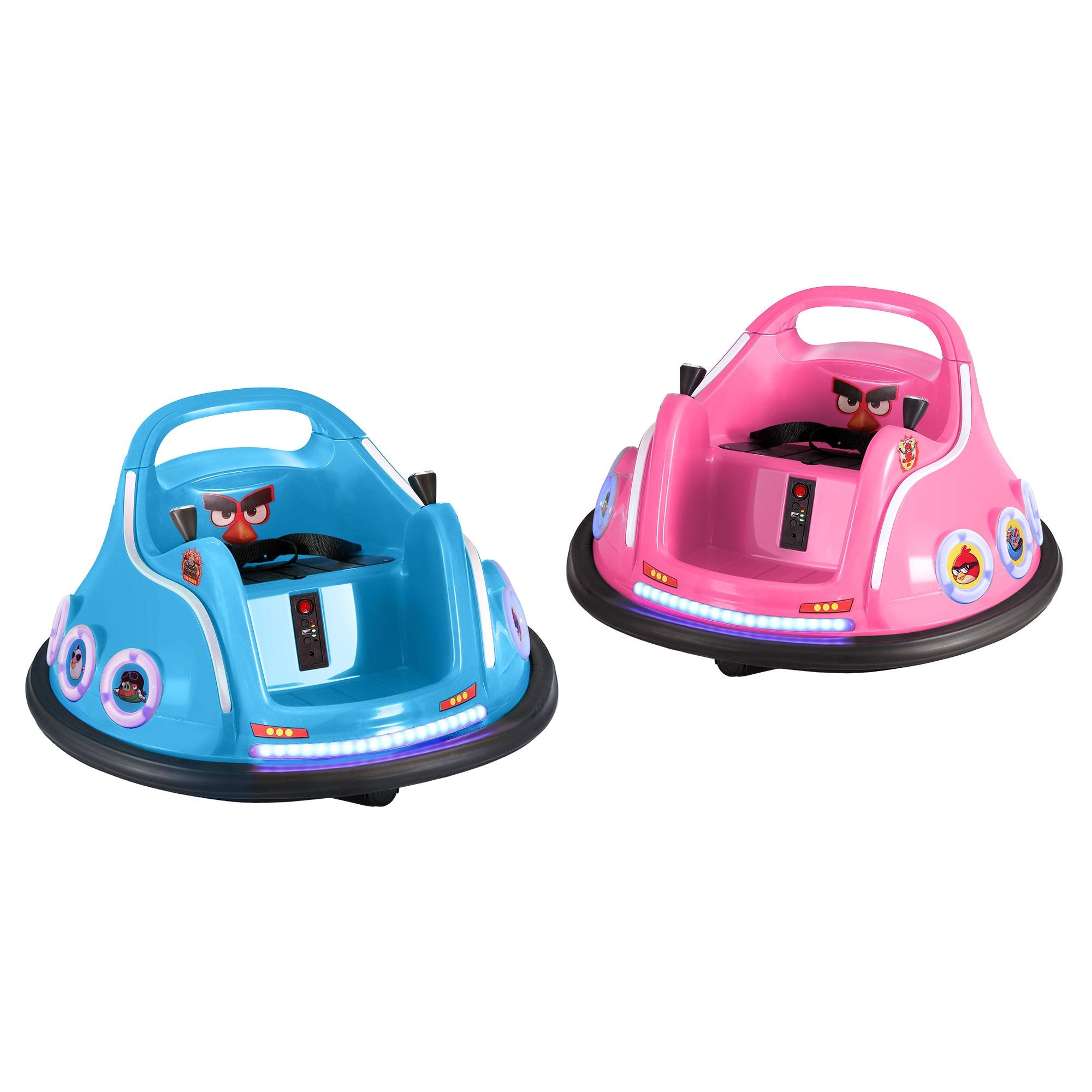 Kids Ride On Car Bumper Electric Toys Cars with Remote Control Stickers Light Blue Pink RCAR-BUMPER-BUXPK