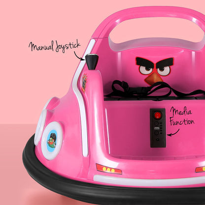 Kids Ride On Car Bumper Electric Ride On Cars Light Remote Angry Birds Sticker Pink RCAR-BUMPER-PK