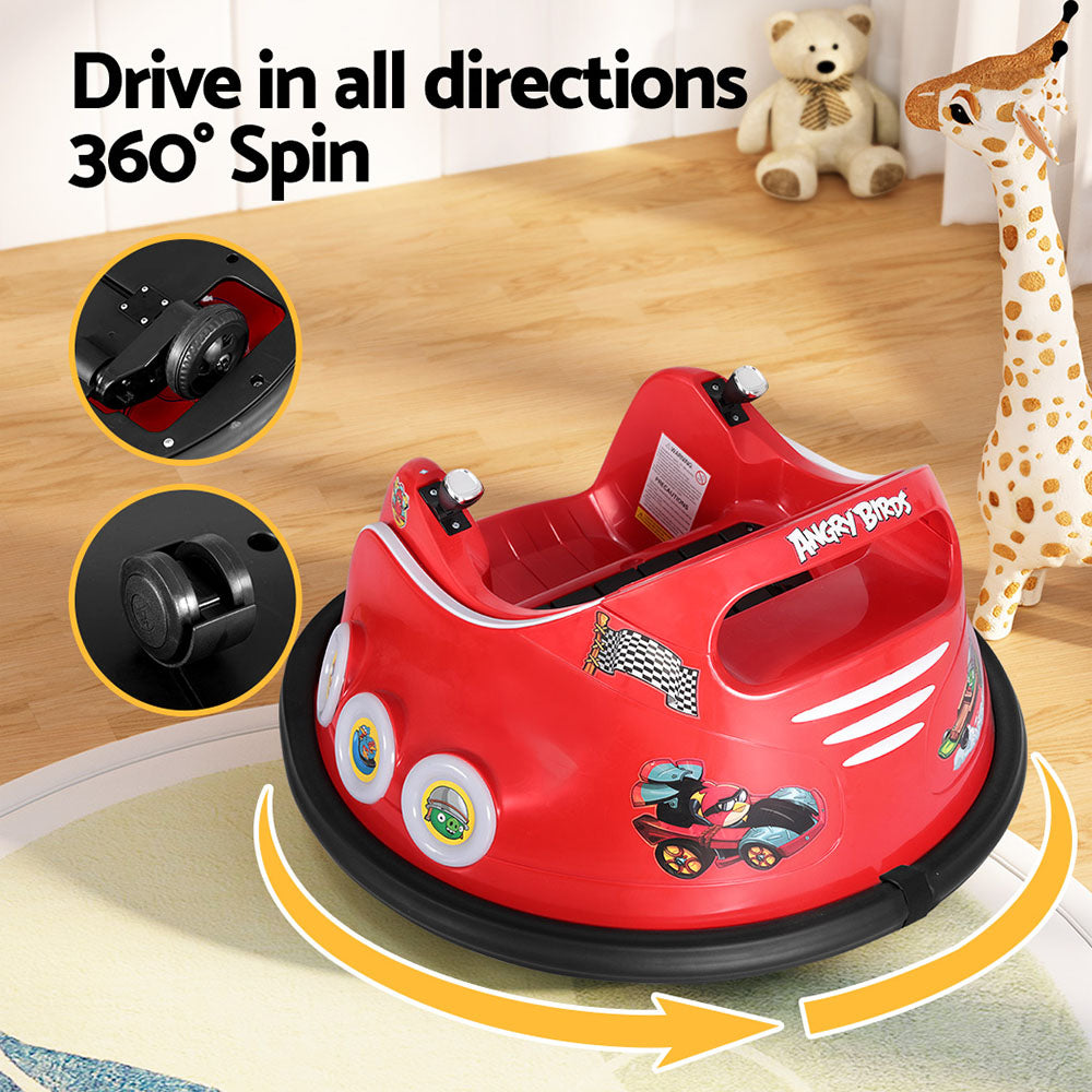 Kids Ride On Car Bumper Electric Ride On Cars Light Remote Angry Birds Sticker Red RCAR-BUMPER-RD