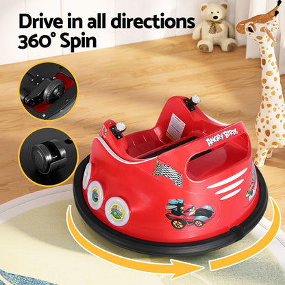 Kids Ride On Car Bumper Electric Ride On Cars Light Remote Angry Birds Sticker Red RCAR-BUMPER-RD