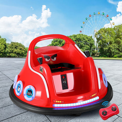 Kids Ride On Car Bumper Electric Ride On Cars Light Remote Angry Birds Sticker Red RCAR-BUMPER-RD