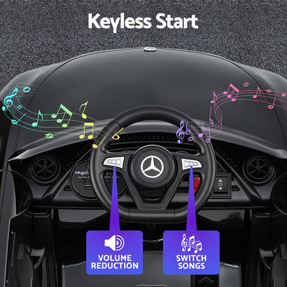 Kids Electric Ride On Car Licensed Outdoor Toys Cars Music Remote Black RCAR-CLS350-LS-BK