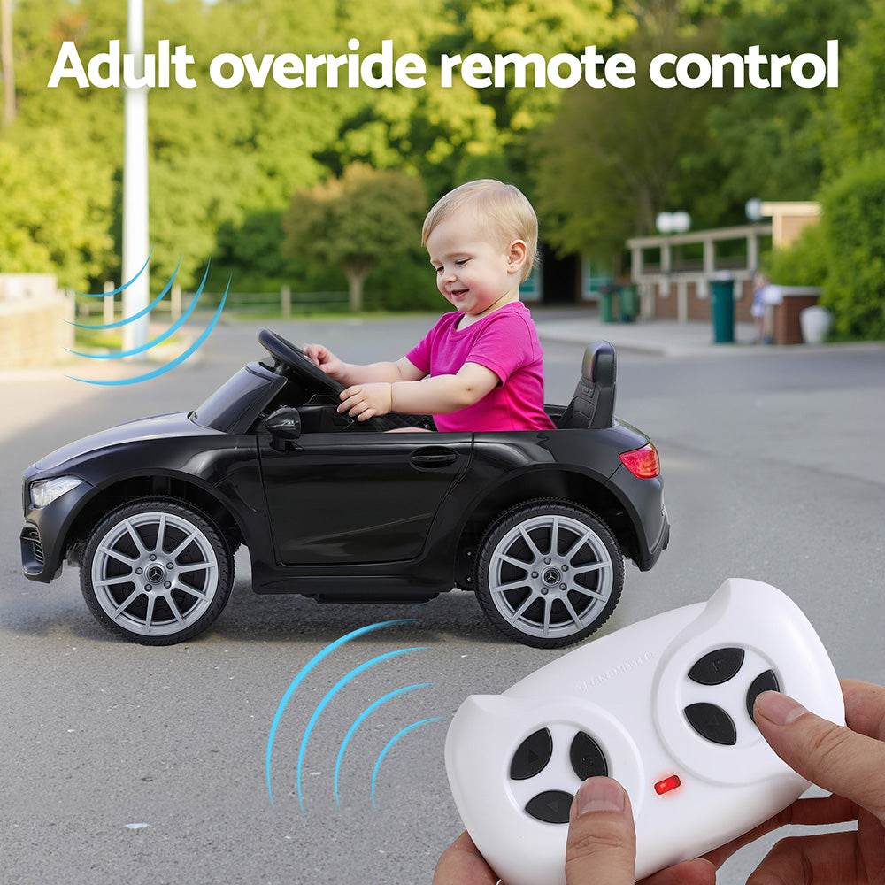 Kids Electric Ride On Car Licensed Outdoor Toys Cars Music Remote Black RCAR-CLS350-LS-BK