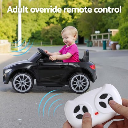 Kids Electric Ride On Car Licensed Outdoor Toys Cars Music Remote Black RCAR-CLS350-LS-BK