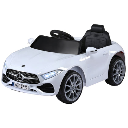 Kids Electric Ride On Car Licensed Outdoor Toys Cars Music Remote White RCAR-CLS350-LS-WH