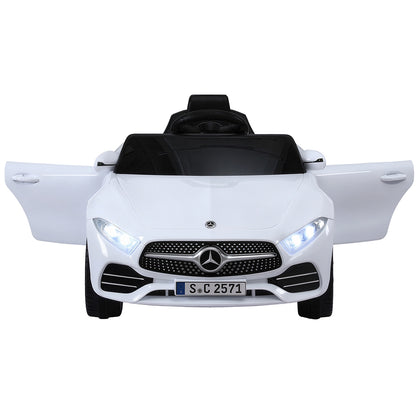 Kids Electric Ride On Car Licensed Outdoor Toys Cars Music Remote White RCAR-CLS350-LS-WH