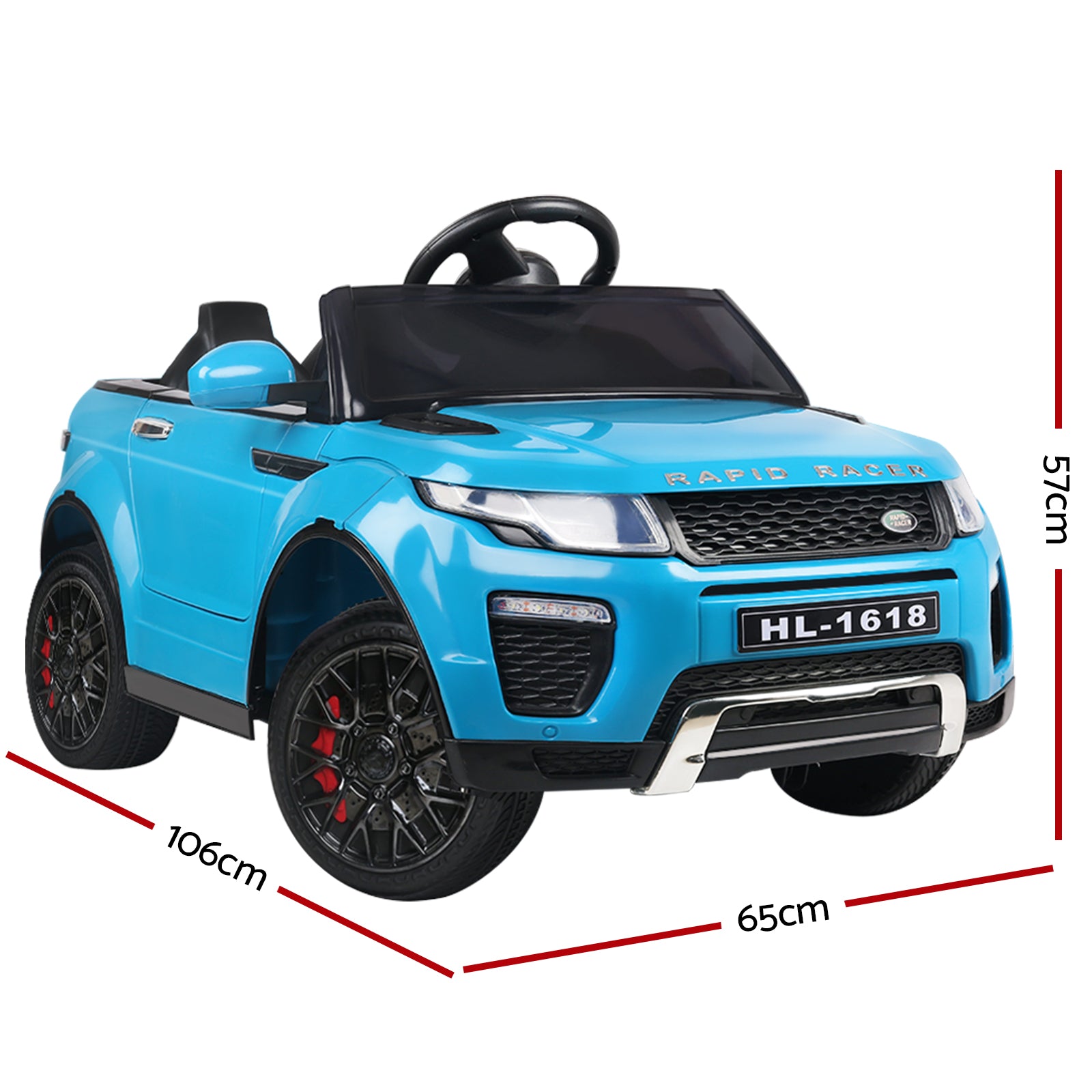 Rigo Kids Electric Ride On Car SUV Range Rover-inspired Toy Cars Remote 12V Blue RCAR-EVOQUE-BU