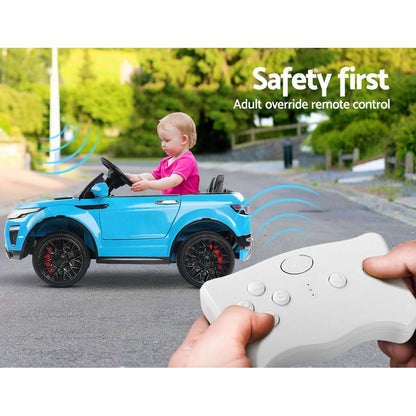 Rigo Kids Electric Ride On Car SUV Range Rover-inspired Toy Cars Remote 12V Blue RCAR-EVOQUE-BU