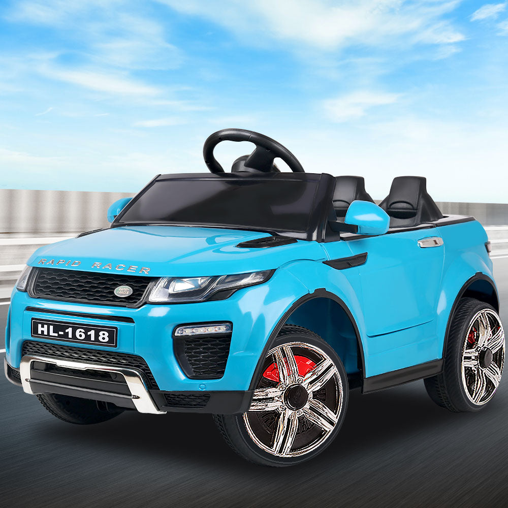 Rigo Kids Electric Ride On Car SUV Range Rover-inspired Toy Cars Remote 12V Blue RCAR-EVOQUE-BU
