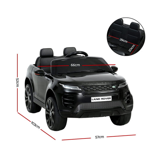 Kids Electric Ride On Car Land Rover Licensed Toy Cars Remote 12V Battery Black RCAR-EVOQUE-LS-BK