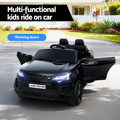 Kids Electric Ride On Car Land Rover Licensed Toy Cars Remote 12V Battery Black RCAR-EVOQUE-LS-BK