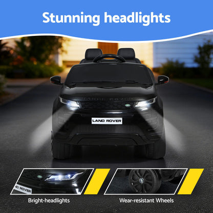 Kids Electric Ride On Car Land Rover Licensed Toy Cars Remote 12V Battery Black RCAR-EVOQUE-LS-BK