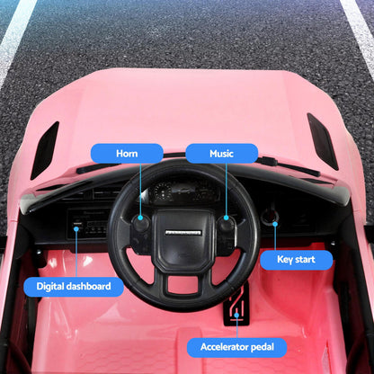 Kids Electric Ride On Car Land Rover Licensed Toy Cars Remote 12V Battery Pink RCAR-EVOQUE-LS-PK