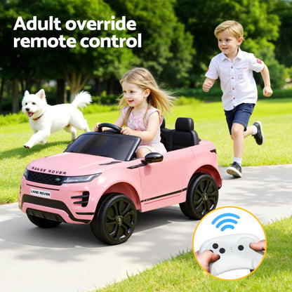 Kids Electric Ride On Car Land Rover Licensed Toy Cars Remote 12V Battery Pink RCAR-EVOQUE-LS-PK