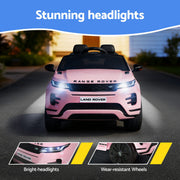 Kids Electric Ride On Car Land Rover Licensed Toy Cars Remote 12V Battery Pink